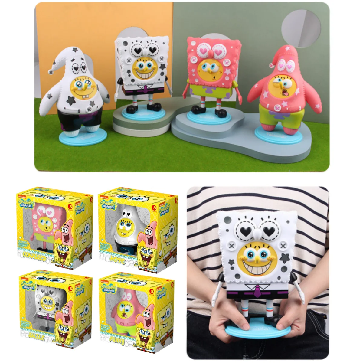 

PVC SpongeBob SquarePants Figure Patrick Star Action Figure Cartoon Toy Doll Creative Ornaments Toys Children's Birthday Gift