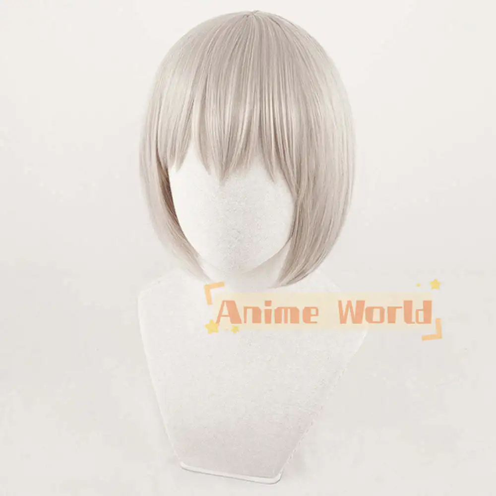 Взгляд! Серый парик для косплея Aoba Moca