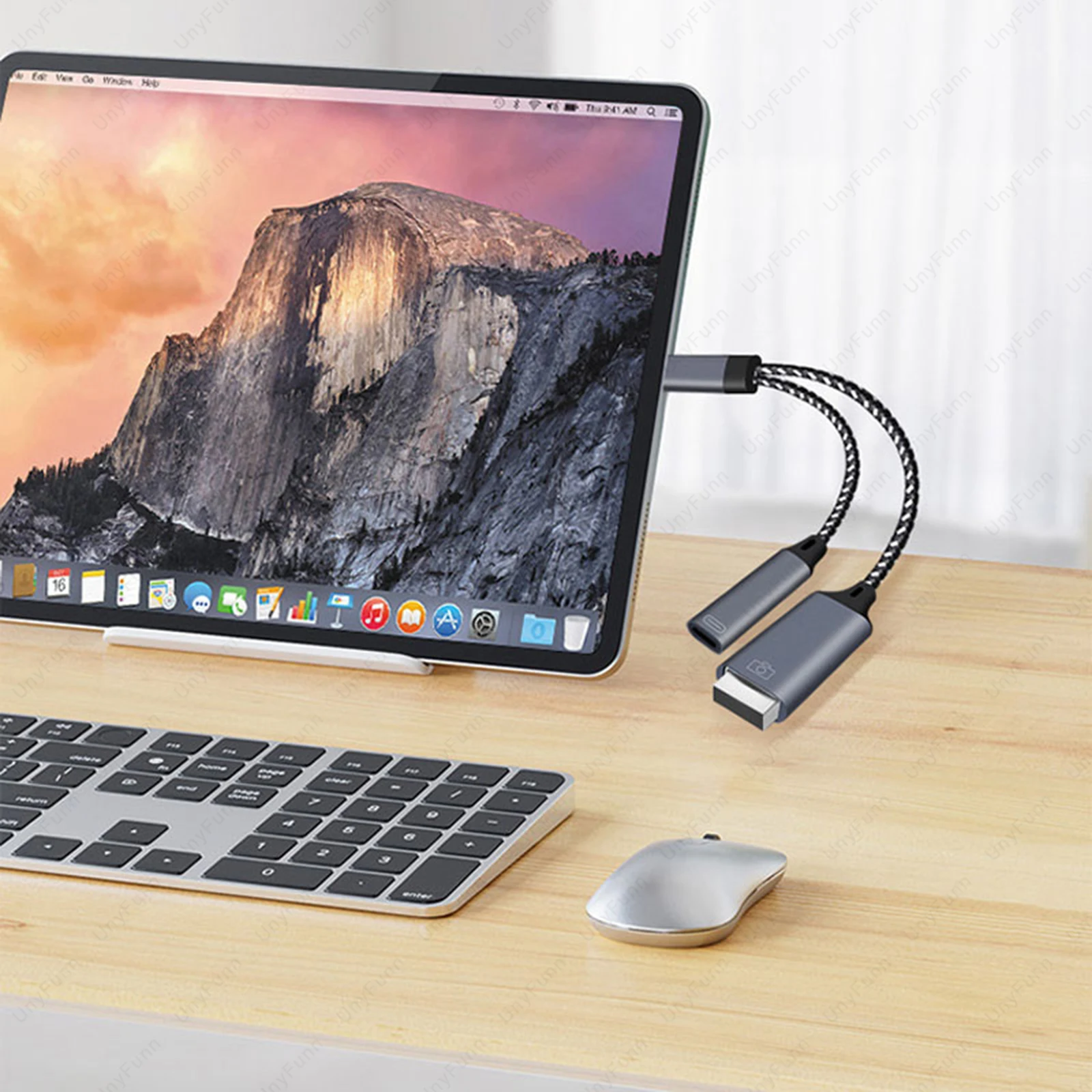 Фото Кабель OTG 2 в 1 для iPhone с адаптером для зарядки, адаптером USB A с портом для зарядки PD для IOS 13 и ExFAT и FAT32 №2