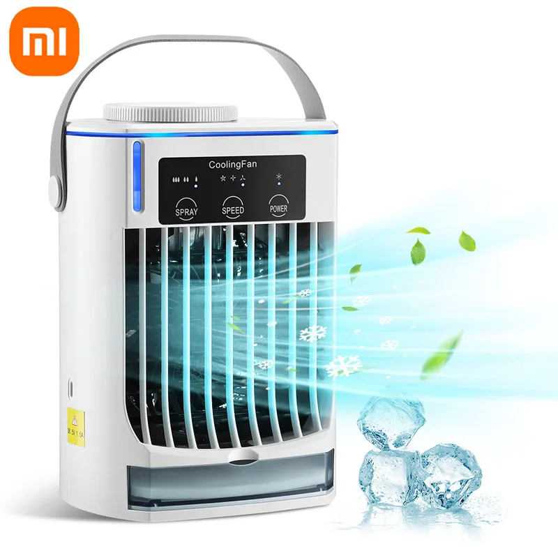

Xiaomi USB Table Air Cooler Mini Portable Cold Water Conditioner Electric Cooling Mist Fan Air Conditioning for Home Room 500ML