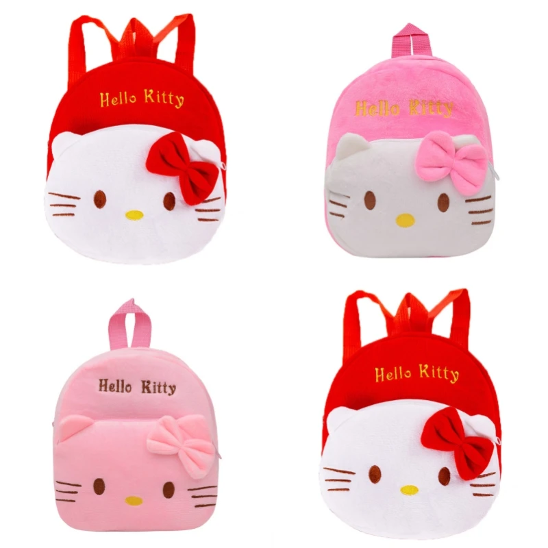 

Hello Kitty Sanrio милый мультяшный маленький школьный рюкзак Kawaii аниме Ins детские плечи рюкзак для детского сада подарок для студентки девочки