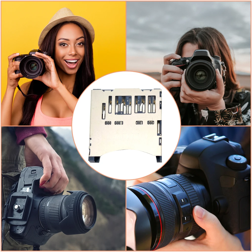 

SD Card Slot Replace Parts Cards Reader Memory Reading Slots Camera Part Replacement for Nikon D3200 D5200 D600