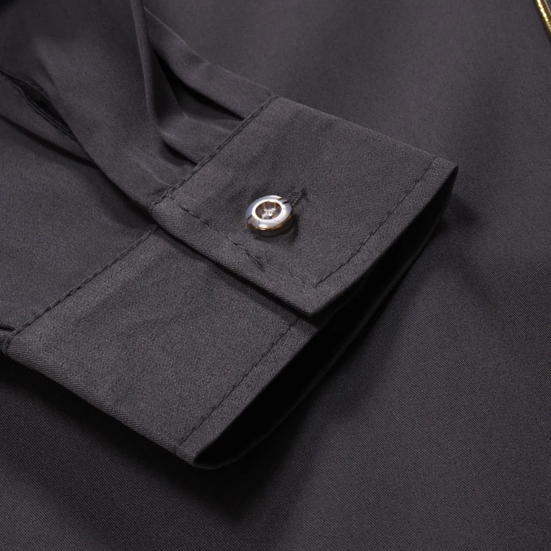 Men's Middle Eastern Muslims Standing Robe Men's Golden Bringing Ethnic Wind Style Shirt arabic shirt  muslim clothes for men