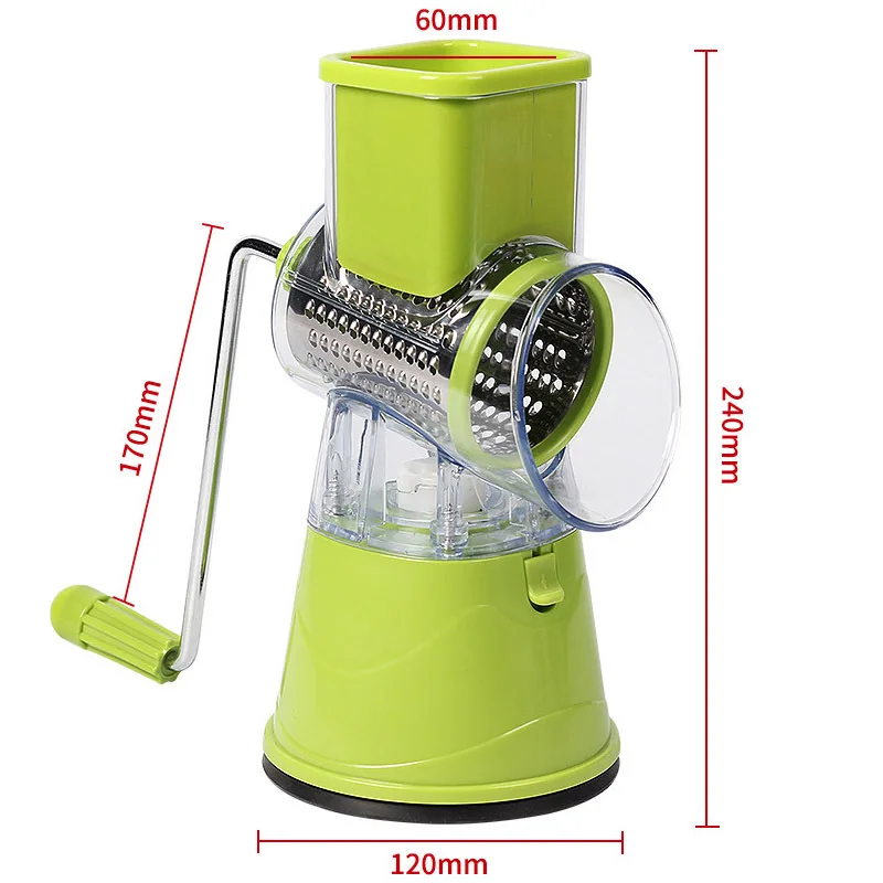Manual Vegetable Cutter Slicer Kitchen Accessories Multifunctional Rotary Grater Cutter Slicer Potato Cheese Kitchen Gadget images - 6