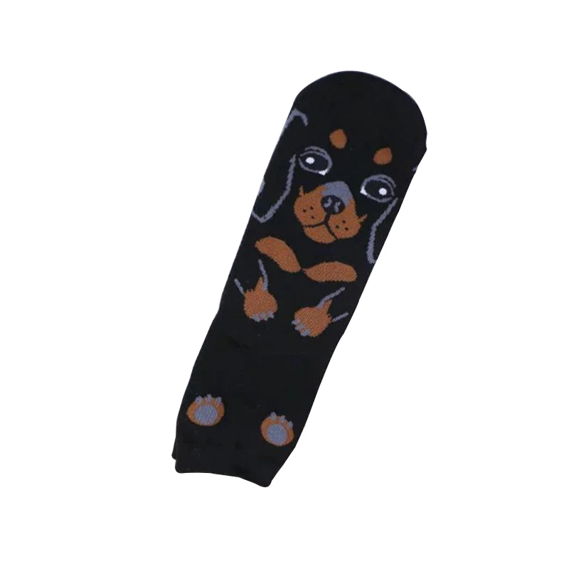 Morematch 1 Pair Women Animal Ankle Sock Pug Corgi Rottweiler Schnauze Samoyed Dog Pet Cotton Socks 5 Colors Optional