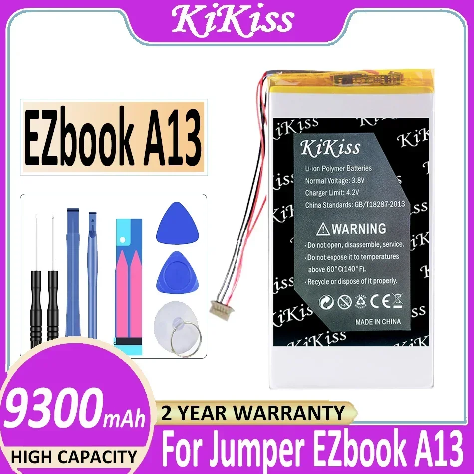 Мощный аккумулятор KiKiss EZbook A 13 9300 мАч для планшетов Jumper A13