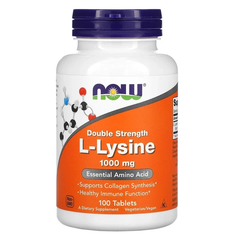 

Free shipping Now L-Lysine 1000 mg Supports Collagen Synthesis Healty Lmmune Function 100 tablets