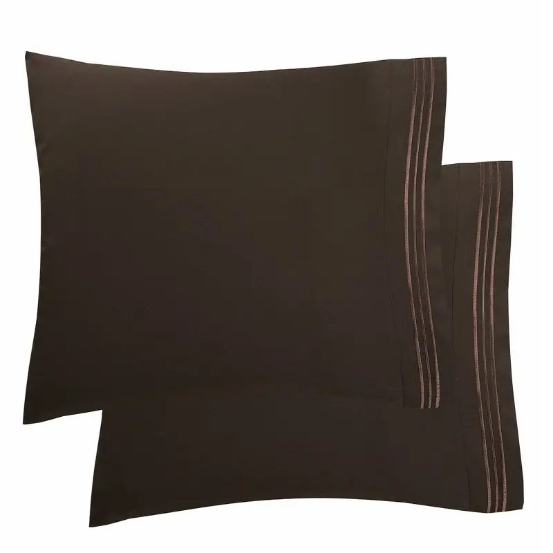 

High Thread Count Super Soft 2-Piece Egyptian Quality Wrinkle Free Chocolate Brown Standard Size Pillowcases.