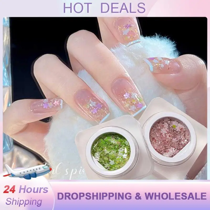Canned Nail Gel Liner Polish For Manicure Mineral Shiny Glitter Painting Gel Lacquer Sparkle Seashell Drawing Gel Nail Varnish
