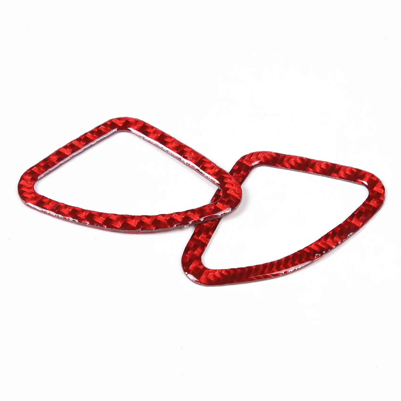 

Автомобильная красная мягкая рамка из углеродного волокна для двери динамика, обшивка, наклейки для Chevrolet Corvette C7 2014-2019