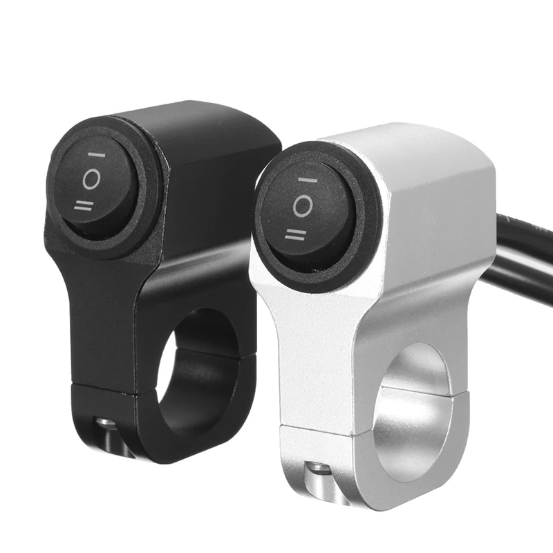 22mm 7/8in Aluminum Alloy Motorcycle Handlebar Headlight Switch Three-position Waterproof 12V Fog Spotlight Retro |
