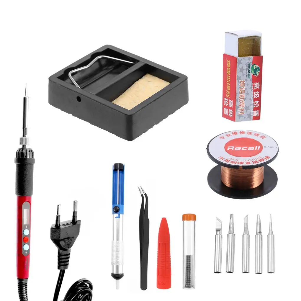 

SL103 Электрический паяльник с ЖК-дисплеем комплект паяльника с 5 наконечниками паяльника для ремонта монтажной платы