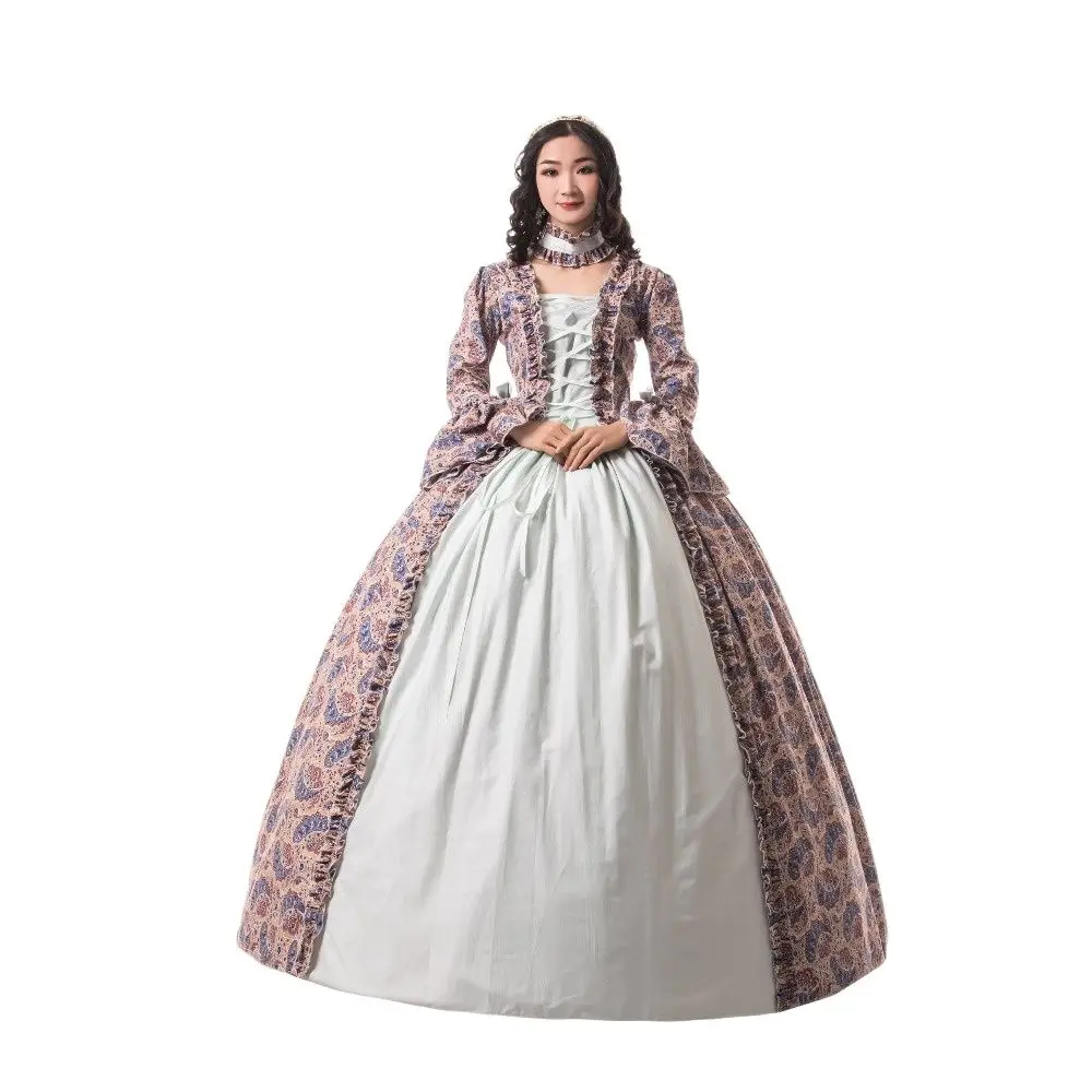 

Весеннее женское новое платье в готическом стиле с узором, платье в викторианском стиле
