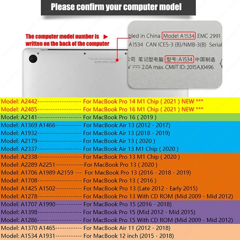 Чехол для ноутбука Apple 2021 Новый MacBook Pro 14 A2442 M1 Max чип Mac Air 13 3 A2337 A2179 A2338 A1466 чехол 11 12
