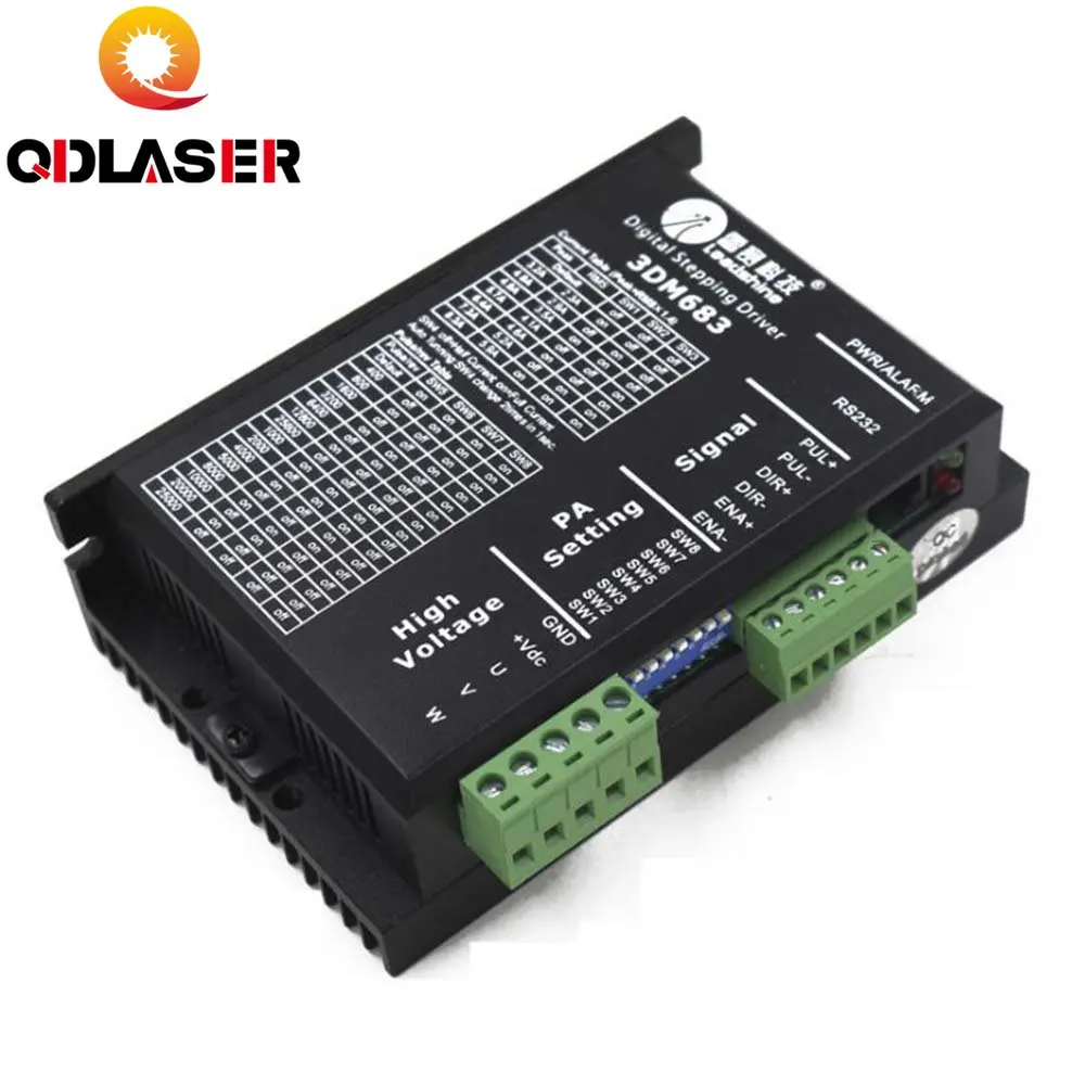 

QDLASER Leadshine 3 Phase 3DM683 Stepper Motor Driver 20-60VDC 0.5-8.3A