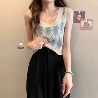 2022 summer new fashion light luxury camisole women sexy slim short outer wear bottoming shirt top boutique clothing