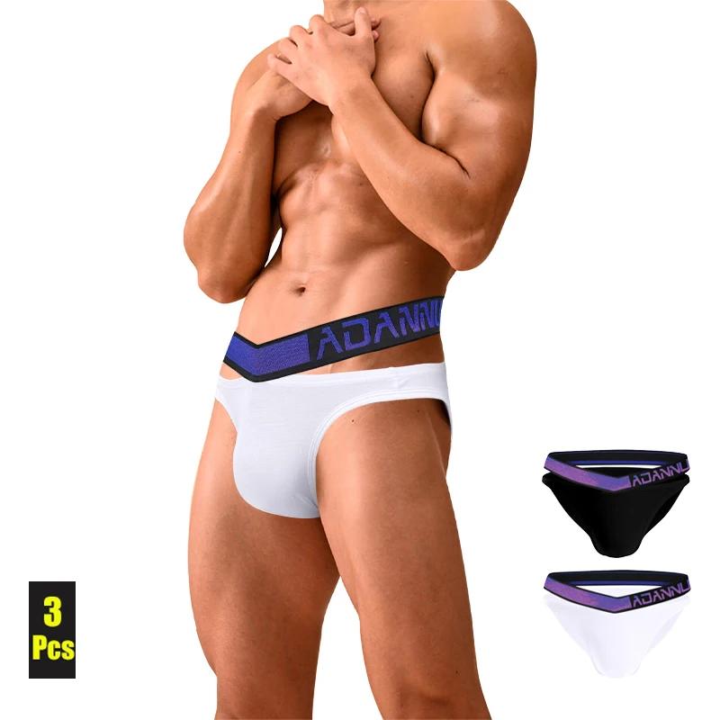 

Мужские Бесшовные трусы из хлопка CMENIN, черные трусы брифы с карманом, удобное нижнее белье, бандаж, бандаж, Трусы в стиле Ins, 2 шт., 2019