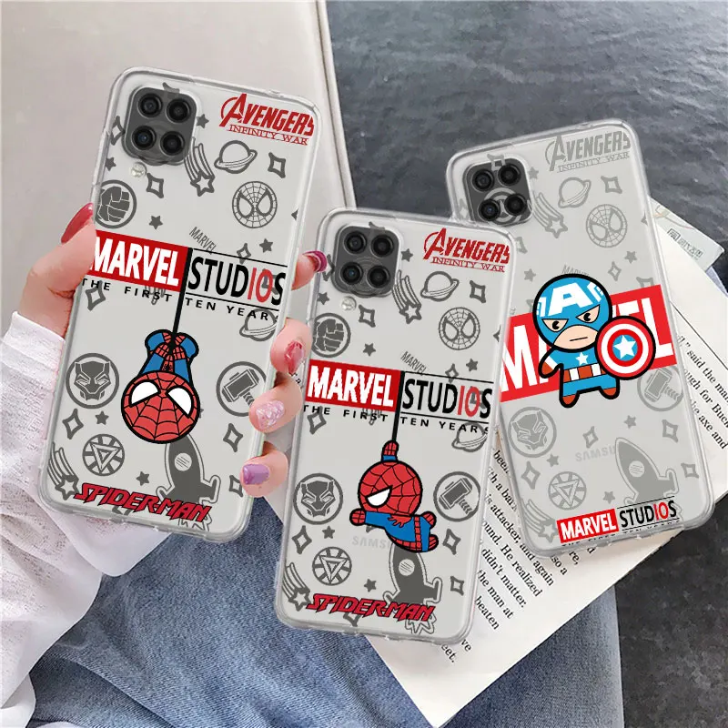 

Case For Samsung Galaxy A52 A12 A51 A71 A32 A21s A22 A53 A23 A13 A03 A02 A41 A33 A11 A72 A73 Phone Cove Marvel Captain Spiderman
