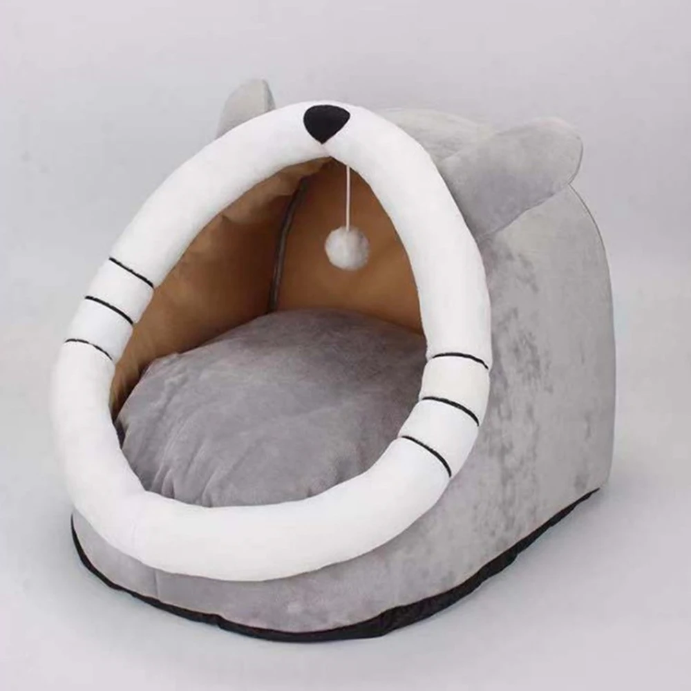 

Cat Bed Warm Pet Basket Cozy Cat House Kitten Lounger Cushion Deep Sleep Cat Nesk Tent Very Soft Small Dog Mat Bag Cave Cats Bed