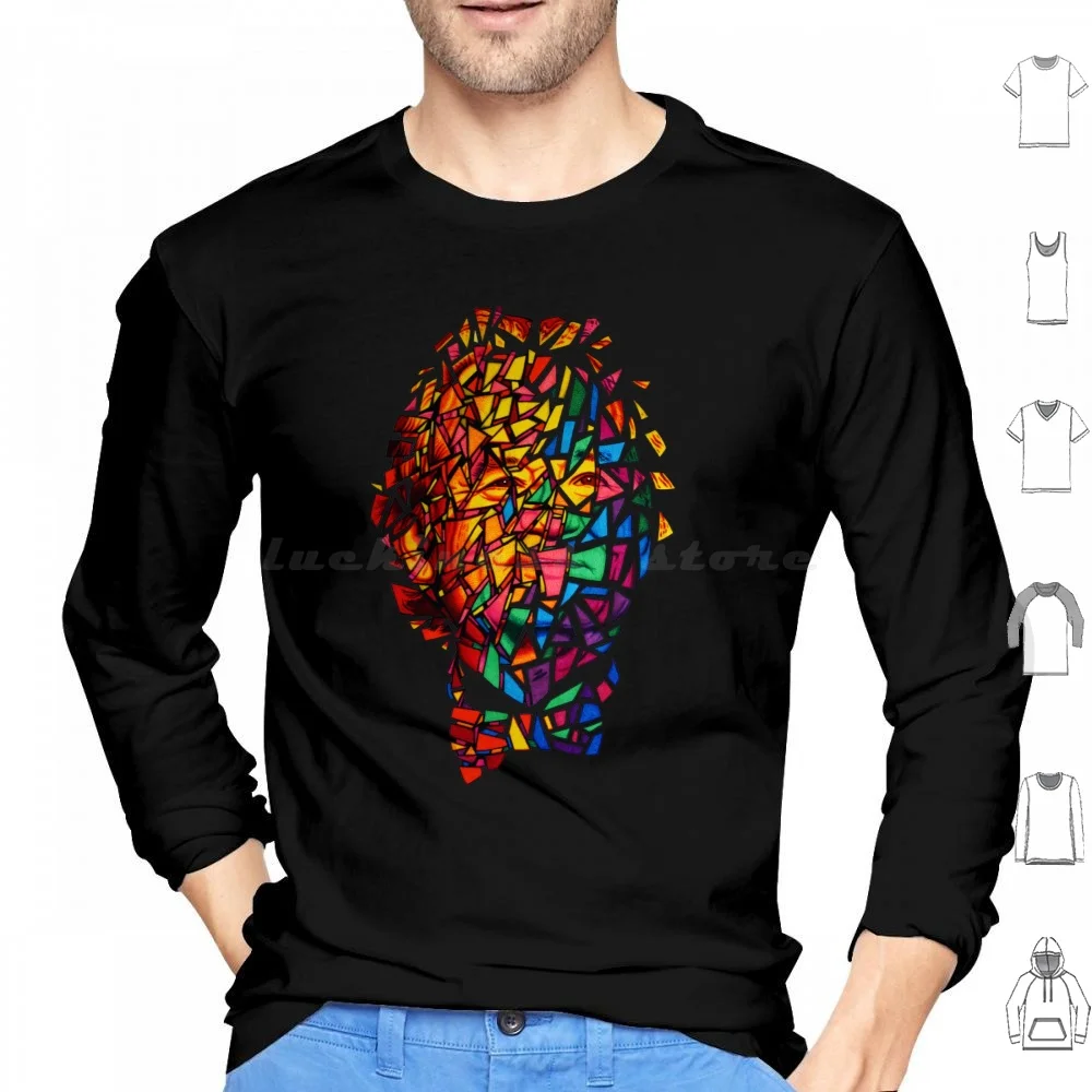 Bill Murray Stained Glass Mosaic Sharpie Marker Art Hoodie cotton Long Sleeve Ghostbusters Bill Murray Lost In Translation