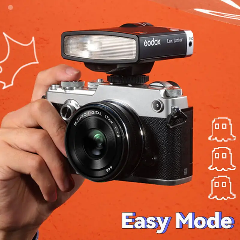 GODOX Lux Junior Retro Camera Flash 6000K ± 200K 1/1-1/64 7 уровней освещения для Canon Nikon Sony Olympus Fujifilm