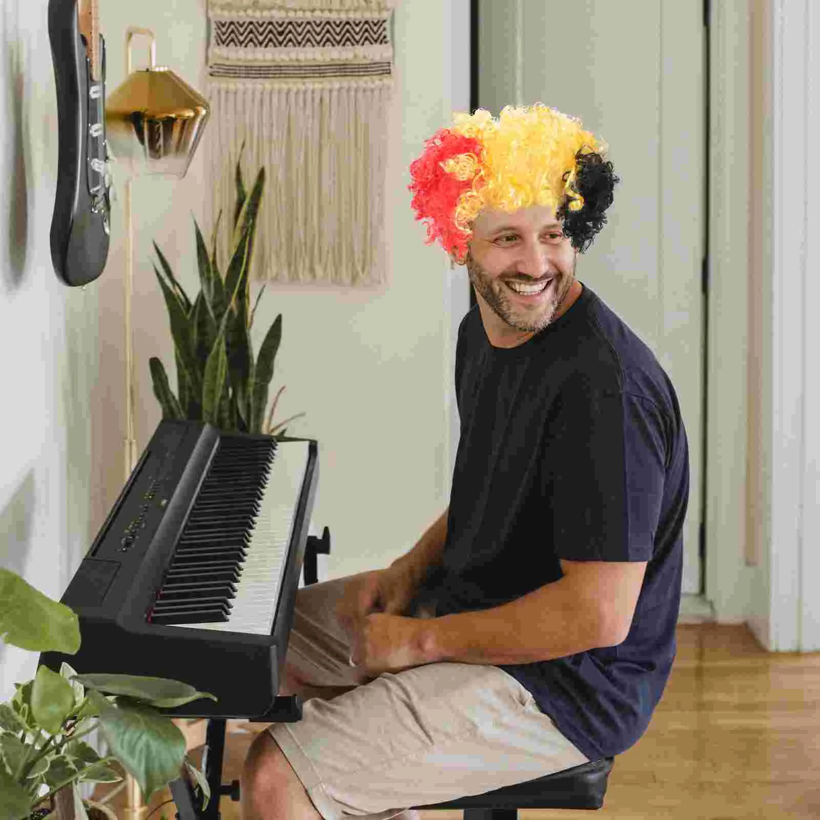 Парики из волос клоуна для вечерние накладные аксессуары смешной косплей