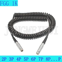 male to male plug spring line fgg 1k many pin waterproof with1m stretchable cable%ef%bc%88up to 2 5m%ef%bc%89for audio video data transmission