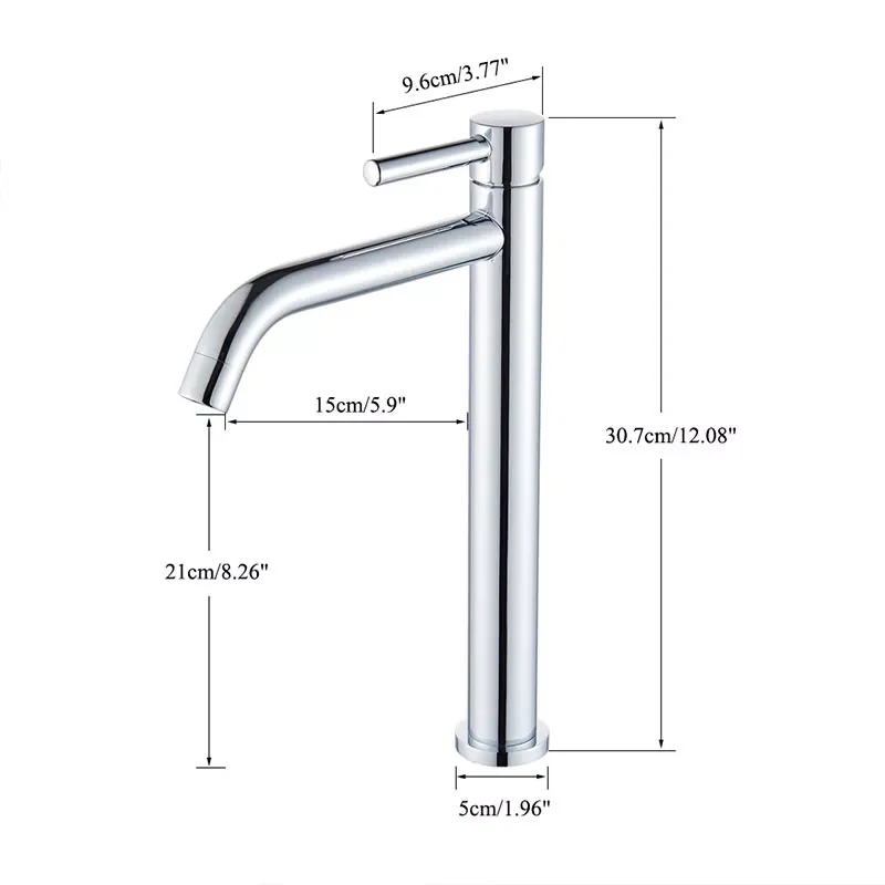

Chrome Black White Brusehd Gold Tall Bathroom Faucet Hot Cold Mixer Crane Tap Wash Bahtroom Tap Bath Vessel Mixers