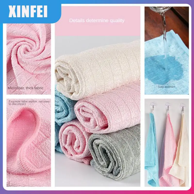 

Multi-purpose Microfiber Dishcloth 40x30cm Scouring Cloth Non-stick Oil Table Cleaning Cloth Kitchen Cleaning Tools Rag