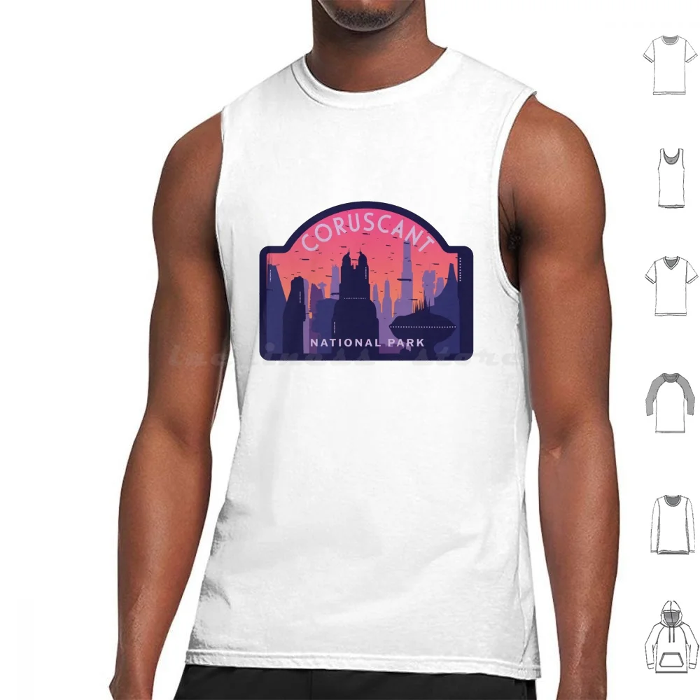 

Coruscant National Park Tank Tops Vest Sleeveless Jedi Skywalker Anakin Luke Skywalker Han Solo Space Movie Sci Fi Obi Wan