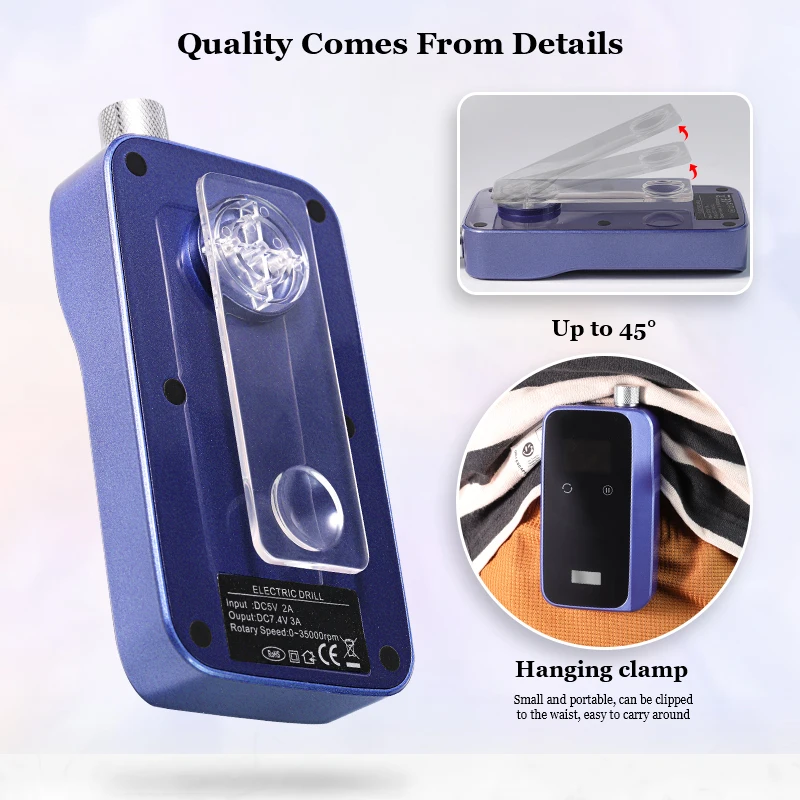 Фрезер Электрический портативный с ЖК-дисплеем 35000 об./мин.