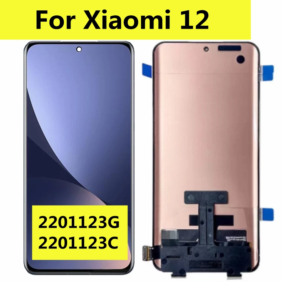 

ЖК-дисплей 6,28 дюймов AMOLED для Xiaomi 12, сенсорный экран для Xiami 2201123G 2201123C Mi 12, ЖК-дигитайзер, запасные части