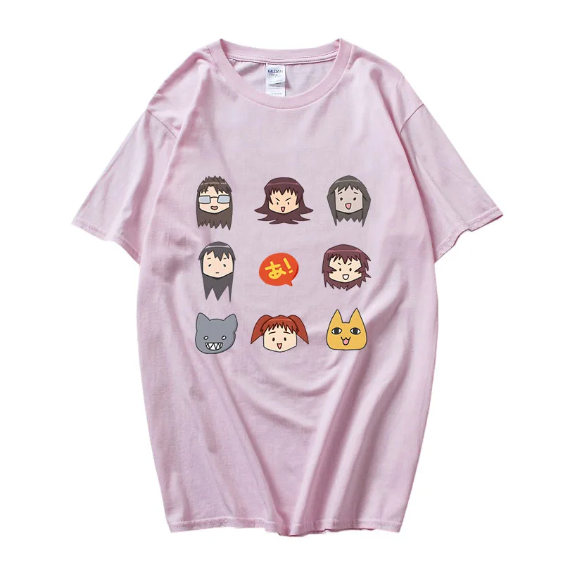 

Azumanga Daioh T Shirts Women 100% Cotton High Street T-shirts Anime Character Avatar Print Tshirts Streetwear Short Sleeve Tops