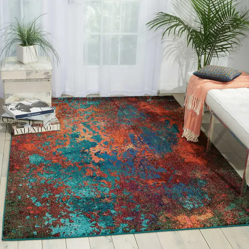

Abstract 5'3" x 7'3" Area Rug, (5x7)