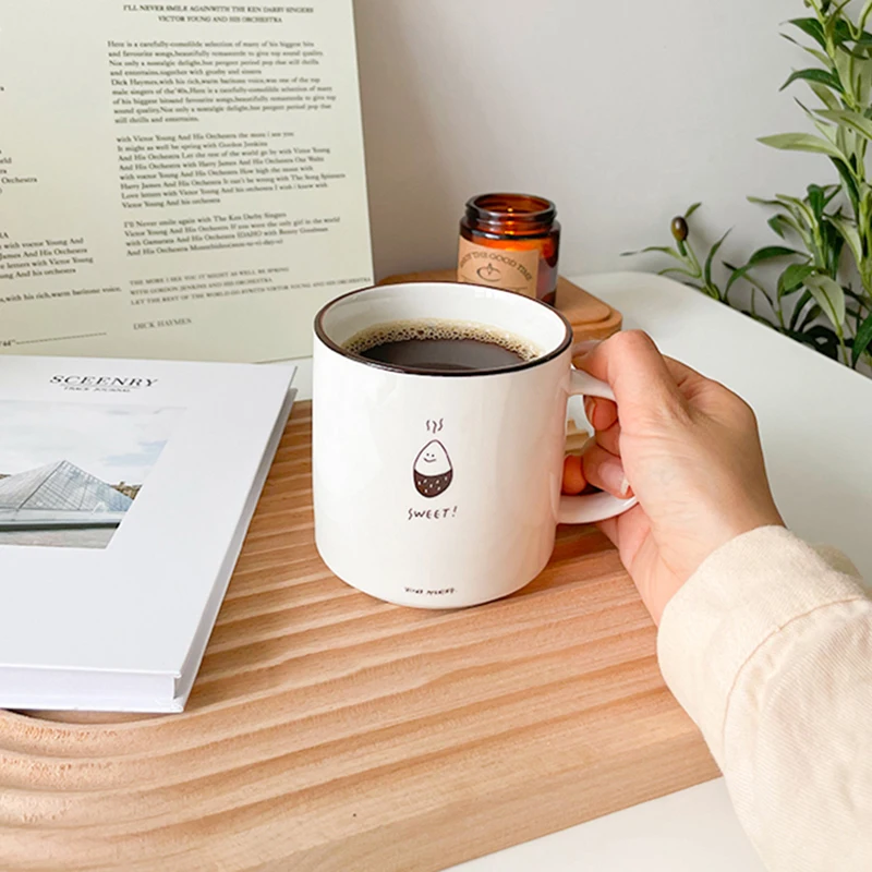 

Ins Cute Sweet Potato Coffee Cups Ceramic Kawaii Korea Creative Mugs Office Simple Milk Beer Water Breakfast Cup Drinkware Gift