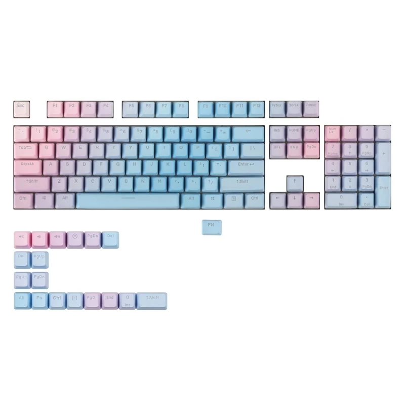 

1 Set Blue Enchantress Key Caps PBT Backlit Keycaps OEM Profile Keycap For Customized Keyboard 68 84 87 104 MX1.0 6.0 8.0