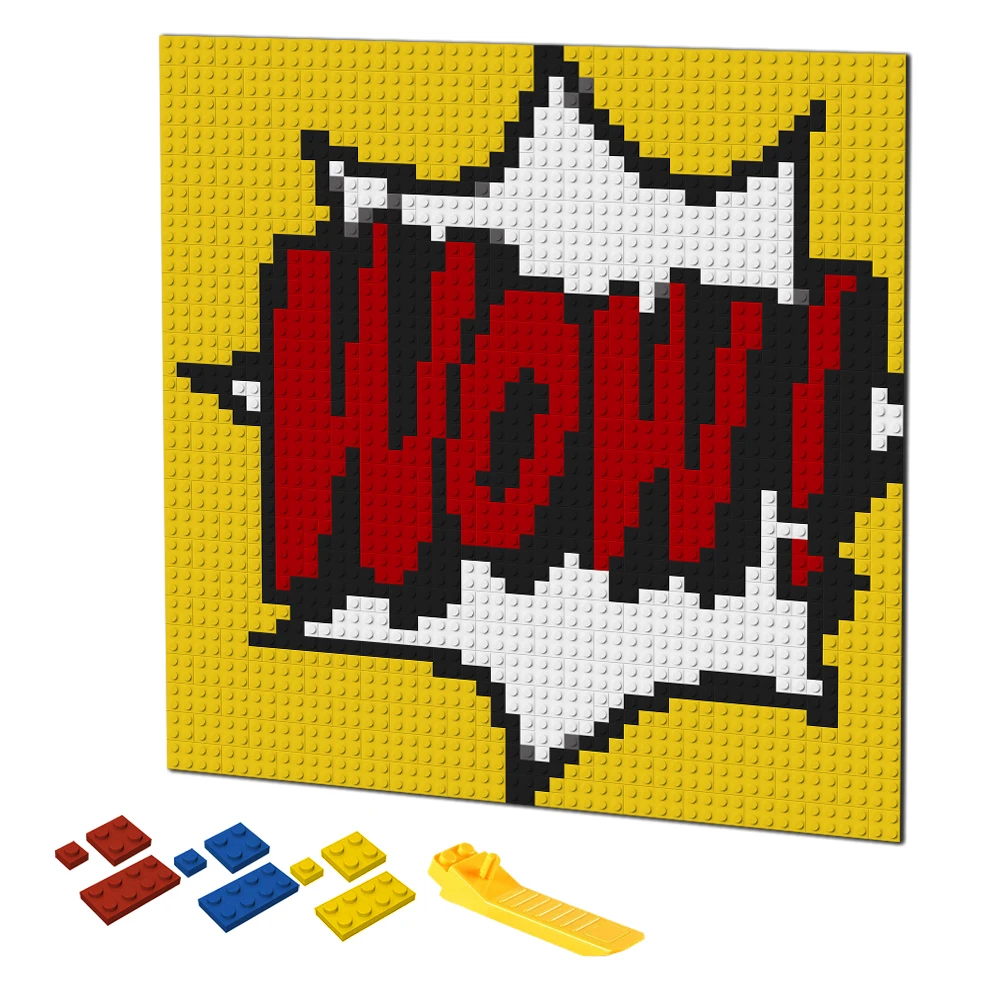 

Pixel Art DIY Pop Bricks Mosaic Cartoon Style Painting By Numbers WOW Word MOC Building Blocks Toys For Kids House Creative Gift