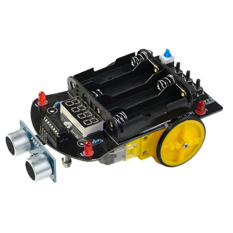 Умный автомобиль DIY Electronic Kit 51 MCU Ультразвуковой автомобиль для объезда препятствий с автоматическим ранжированием, программирующий робота DIY Kit