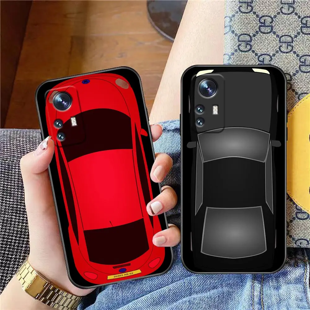 

Cartoon Model Of Sports Car Vehicle Case For Xiaomi Mi 13 12 12T 12S 12X 11 11T 11X 11i 10S Pro Ultra Lite 5G NE Black Cover