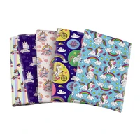 50145cm print polyester fabric cute cartoon unicorn twill fabric for home textile