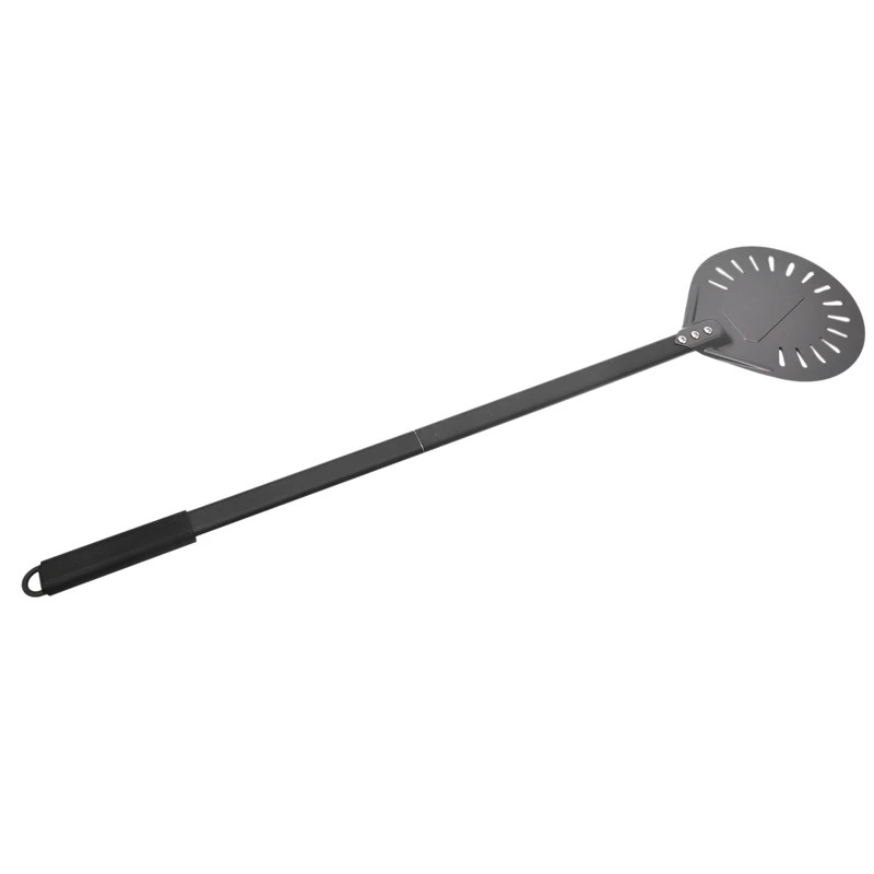 

Turning Pizza Peel With 9Inch L Aluminum Handle Metal Round Perforation Pizza Peel With 39 Inch Long Pizza Bread Peel