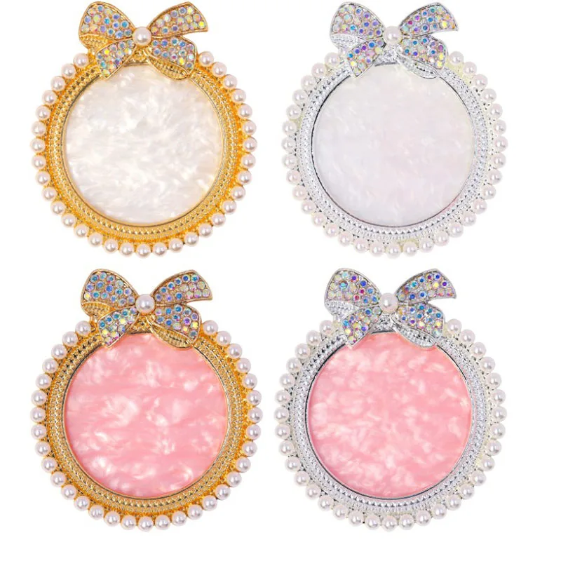 

Resin Large bow with pearls and diamonds Stone Color Palette Mixing Display False Nail Tips Drawing Manicure Polish Gel Tool