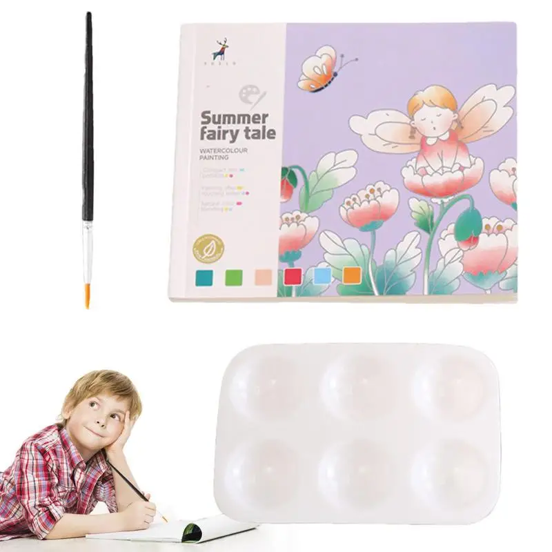 

Детская Акварельная книга, Забавный набор акварельных картин для малышей, 20 страниц акварельных красок, альбом акварельных красок с искусственными страницами
