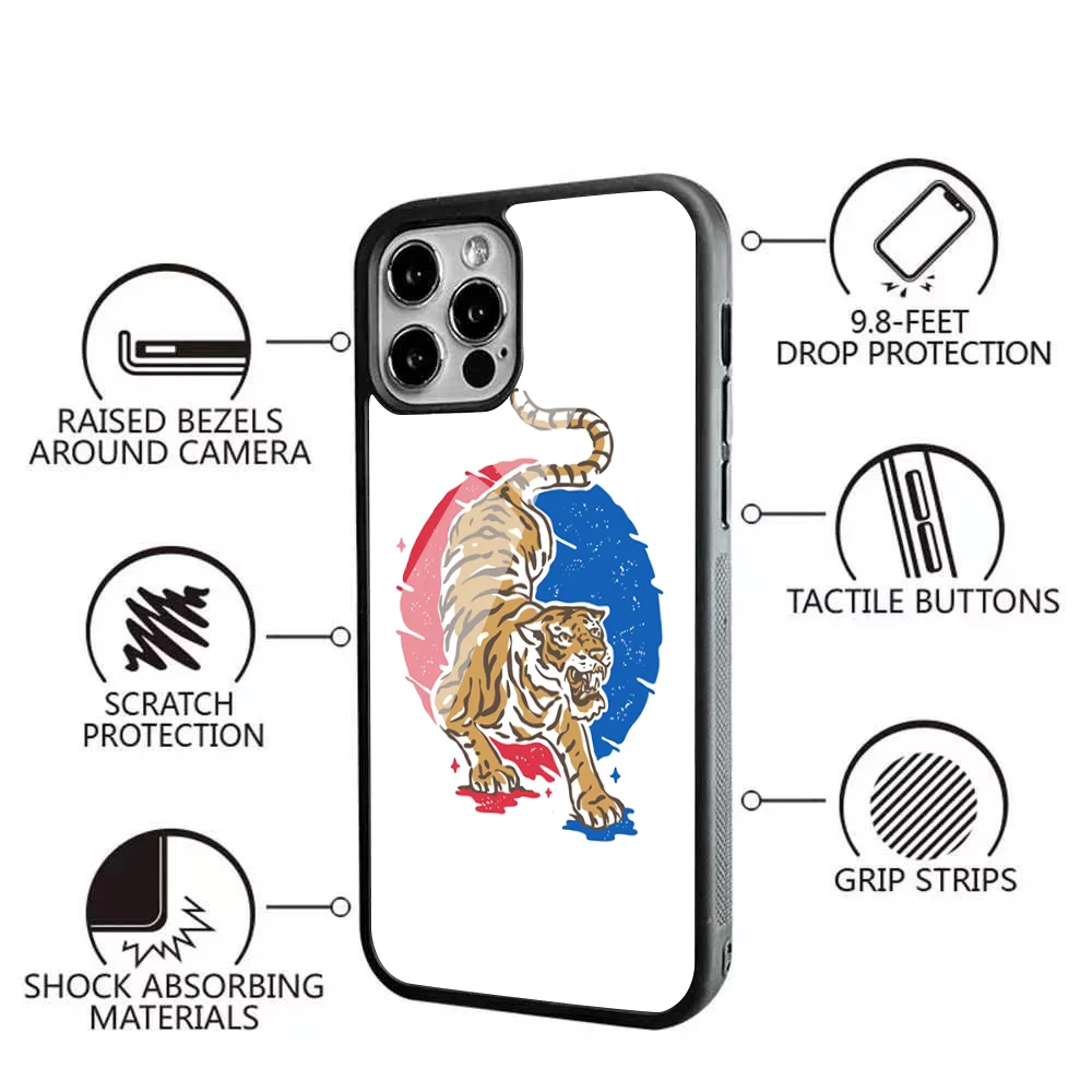 Чехол для телефона Taegeuk TIger с иллюстрацией IPhone 15 14 13 Pro Max 11 12 Mini Alex Mirror Magsafe чехол