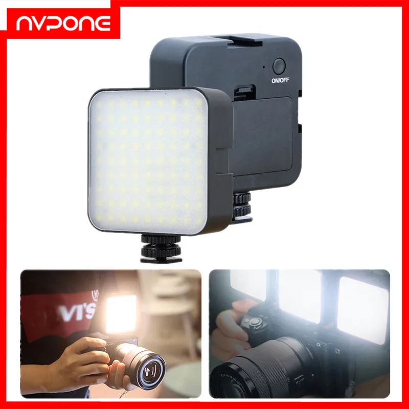 

6500K LED Video Light Camera Fill Lights Lamp with 3 Cold Shoe Portable Photography Lighting for DJI Sony DSLR Canon Cameras