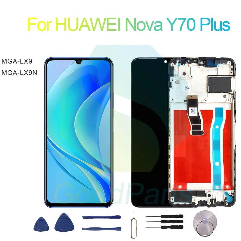 Для HUAWEI Nova Y70 Plus замена экрана 1600*720 MGA-LX9, MGA-LX9N Nova Y70 Plus ЖК сенсорный дигитайзер в сборе