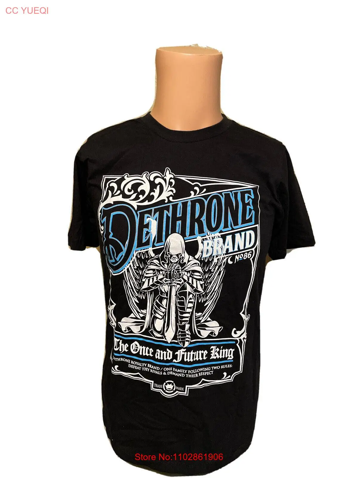 Брендовая черная рубашка NWT Dethrone маленький размер мужской