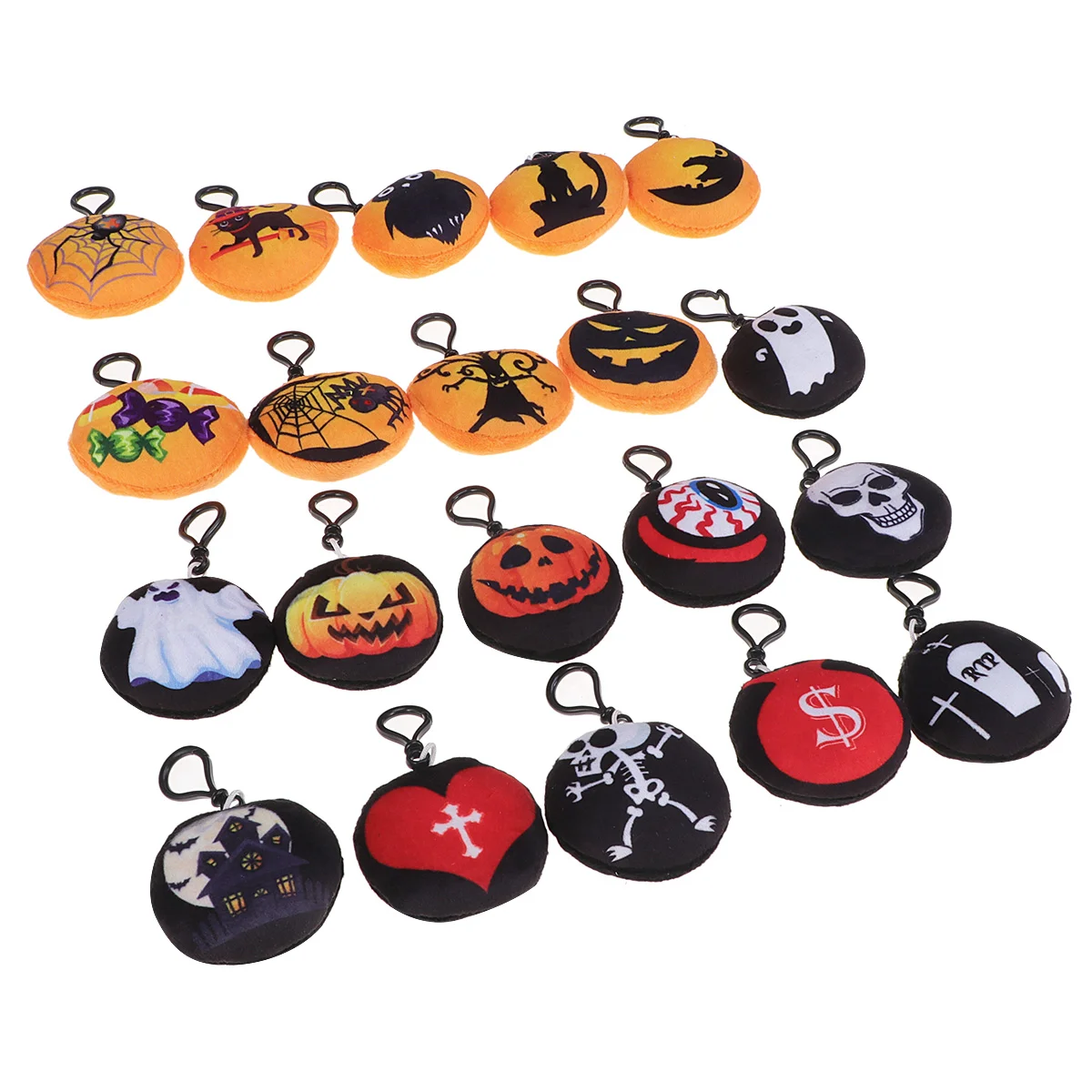 

20pcs Plush Keychain Plush Pillows Gifts Carnival Prizes Ring Keychain Pendant for Adults Children Kids