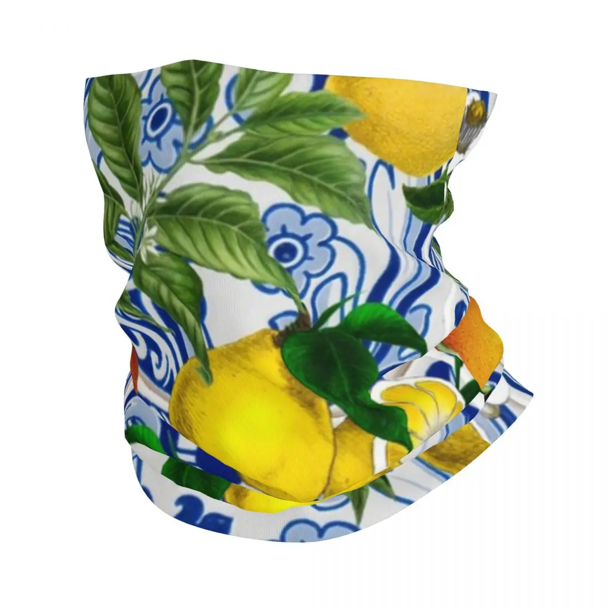 

Mediterranean Lemon 1240 Cycling Bandana Scarf Hiking Unisex Multifunction Headband Windproof Sun Protection Fishing Face Mask
