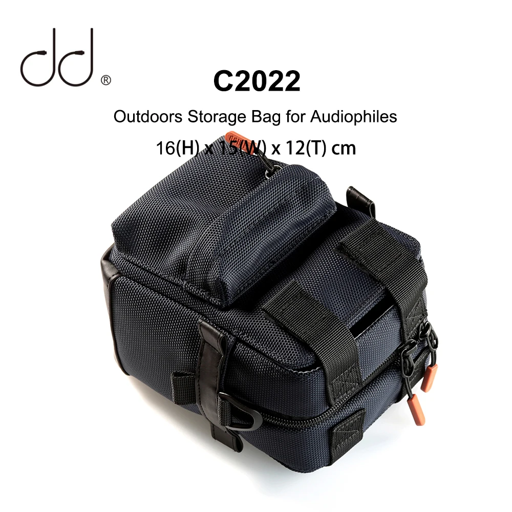 DD ddHiFi C2022 Outdoors Storage Bag for Audiophiles Dark Blue Carrying Case for HIFI Players Earphones DAC Headphone Amplifiers